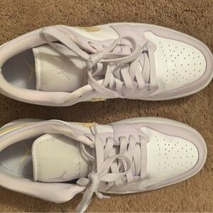 White and Jordan 10.5 Lavender Sneakers, worn only once. No box